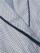 Zimmerli - Belted Cotton-Jacquard Robe - Blue
