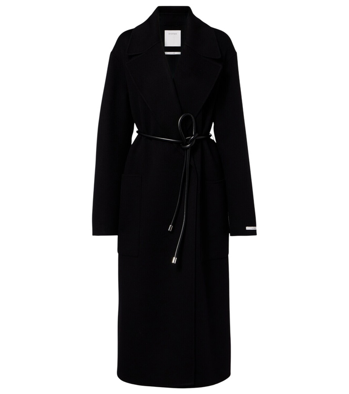 Photo: Sportmax Belted oversized virgin wool wrap coat