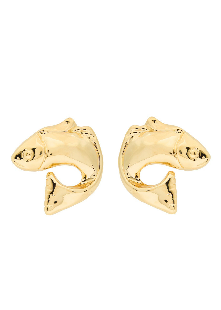 Jacquemus Les Boucles Poisson Fish Drop Earrings - Gold - One Size