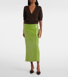 Oscar de la Renta Sequined pencil skirt