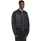 Juun.J Black Detachable Hood Bomber Jacket