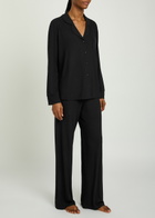 Skims Ribbed Stretch-modal Pyjama set Black