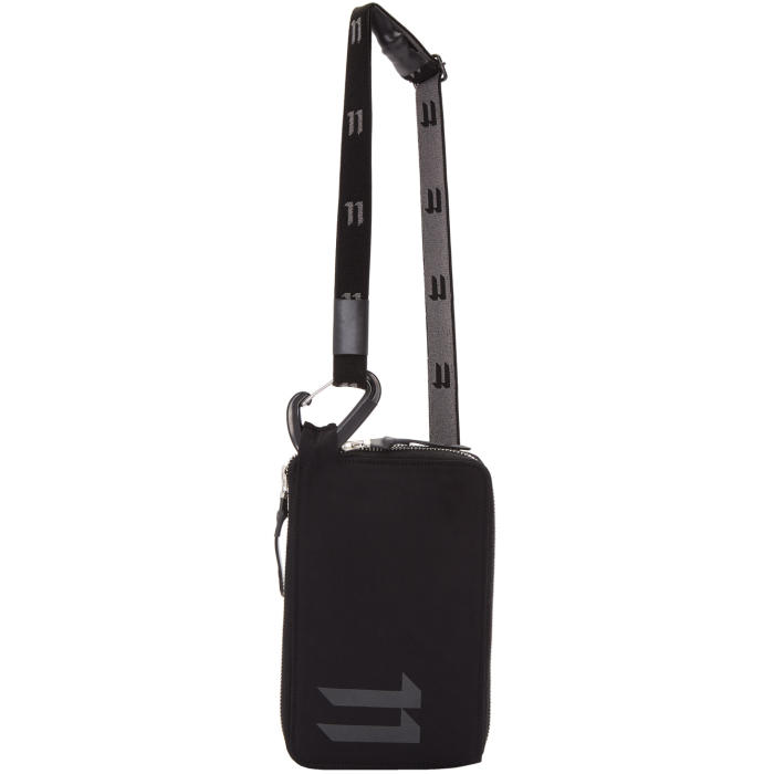 11 by Boris Bidjan Saberi Black Zip Around Travel Pouch 11 by