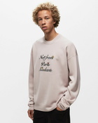 Drôle De Monsieur La Sweat Slogan Fleurs Beige - Mens - Pullovers