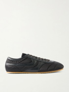 Dries Van Noten - Leather-Trimmed Quilted Satin Sneakers - Black