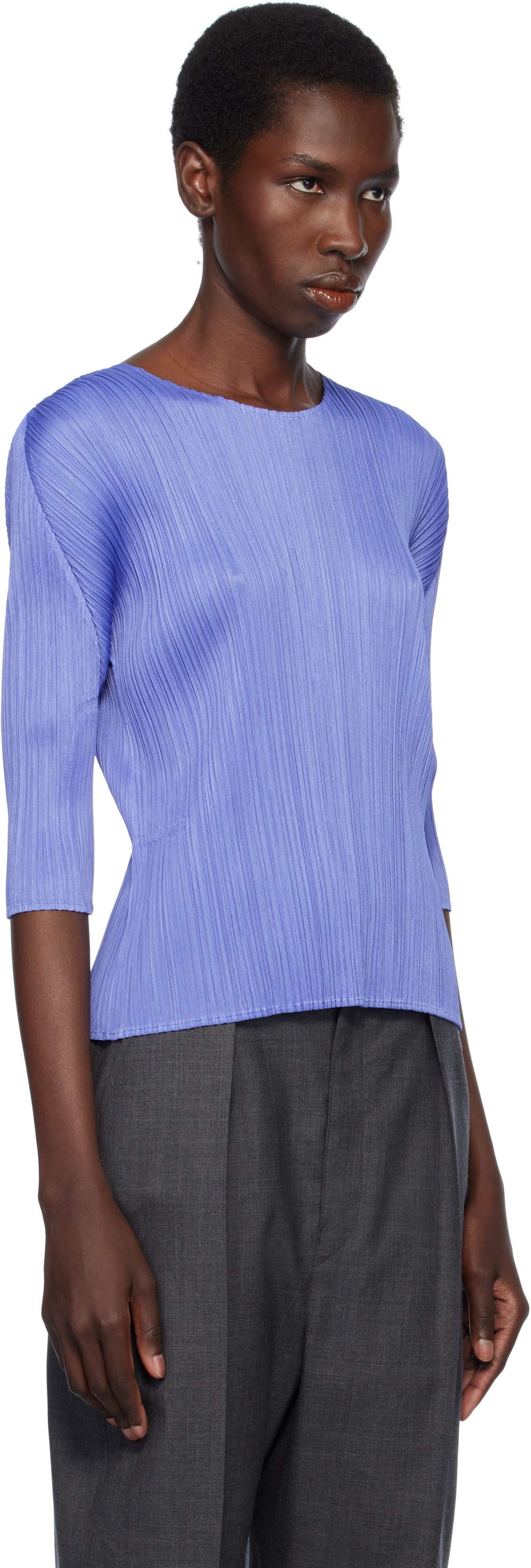PLEATS PLEASE ISSEY MIYAKE Blue Monthly Colors March Top Pleats