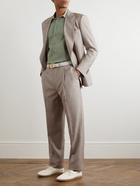 Giorgio Armani - Double-Breasted Wool, Silk and Linen-Blend Hopsack Suit - Brown