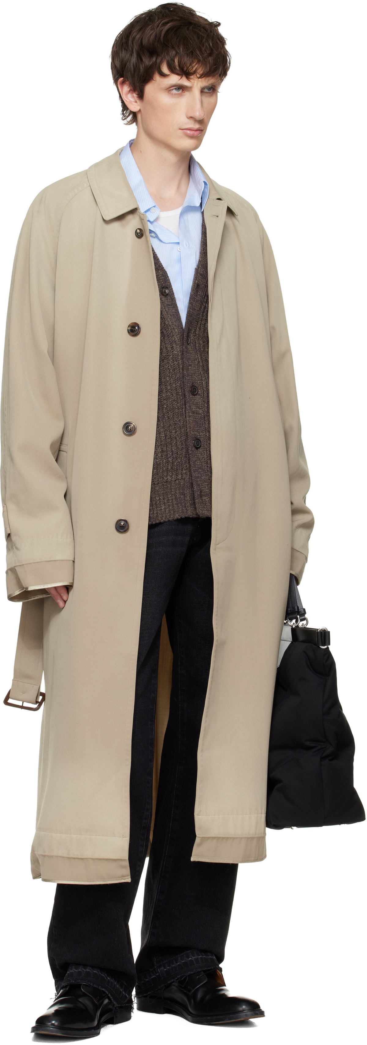 Maison Margiela Beige Belted Trench Coat