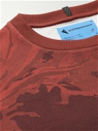 Klättermusen - Turid Camouflage-Print Organic Cotton-Jersey Sweater - Red