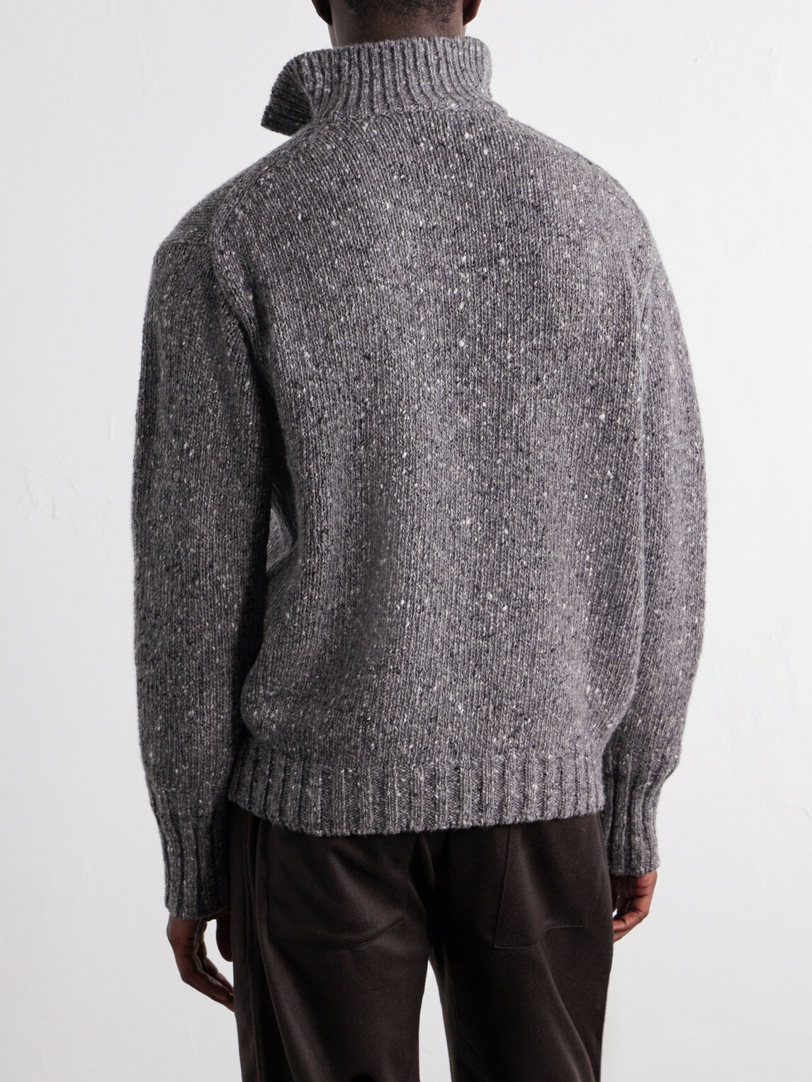 Auralee - Wool Half-Zip Sweater - Gray