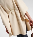 Loro Piana Salzburg leather-trimmed cashmere cape