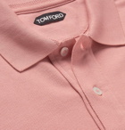 TOM FORD - Garment-Dyed Cotton-Piqué Polo Shirt - Men - Pink