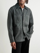 Rag & Bone - Graham Corduroy-Trimmed Suede Jacket - Gray