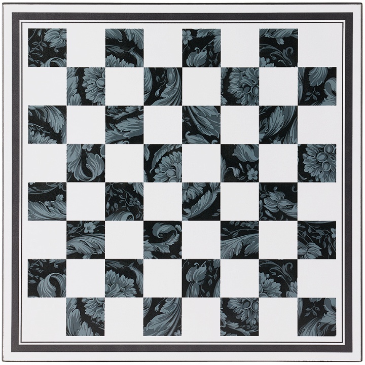 Photo: Versace Black Barocco Checkers & Chess Set