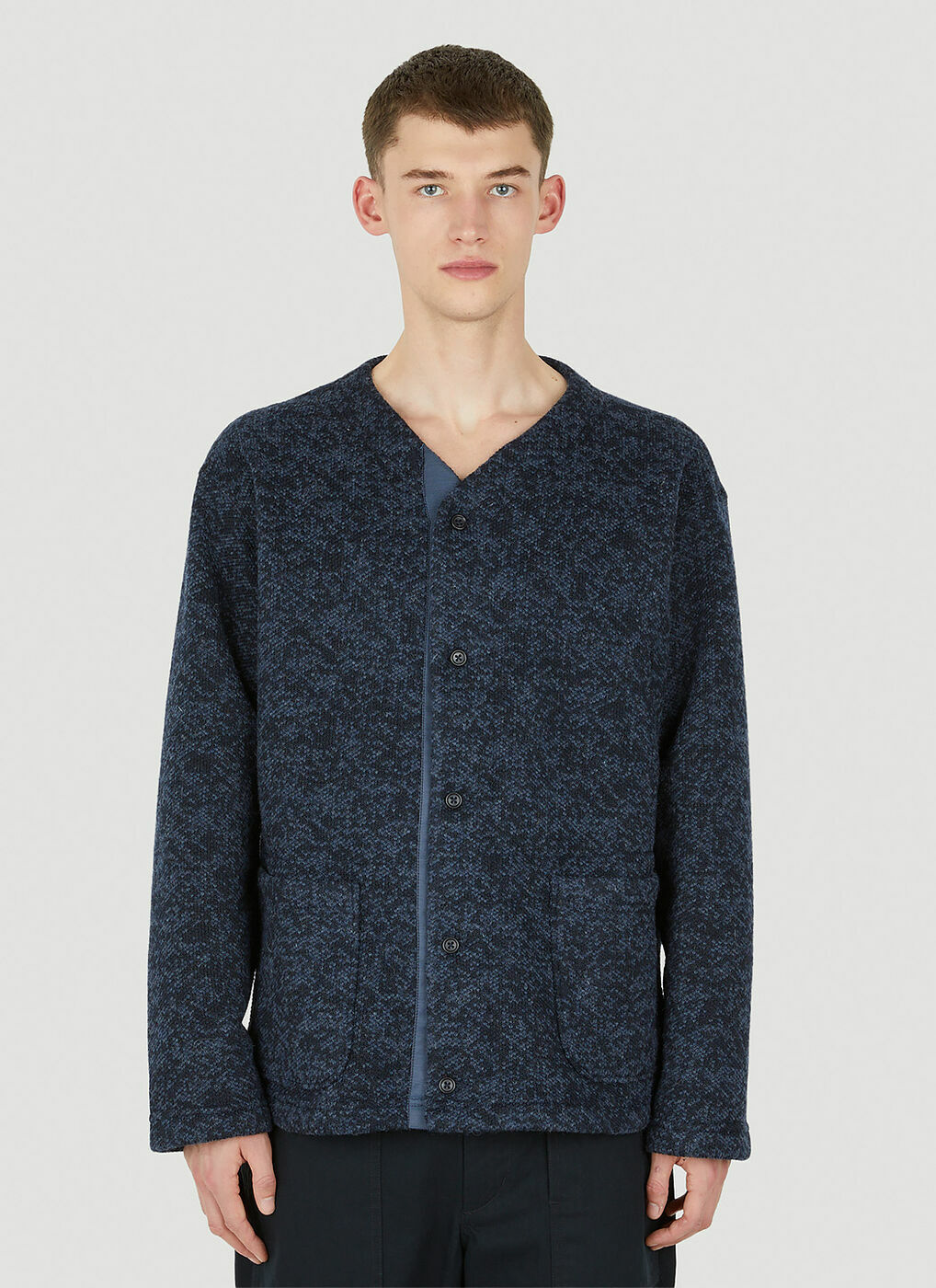 Knit Cardigan in Blue Engineered Garments