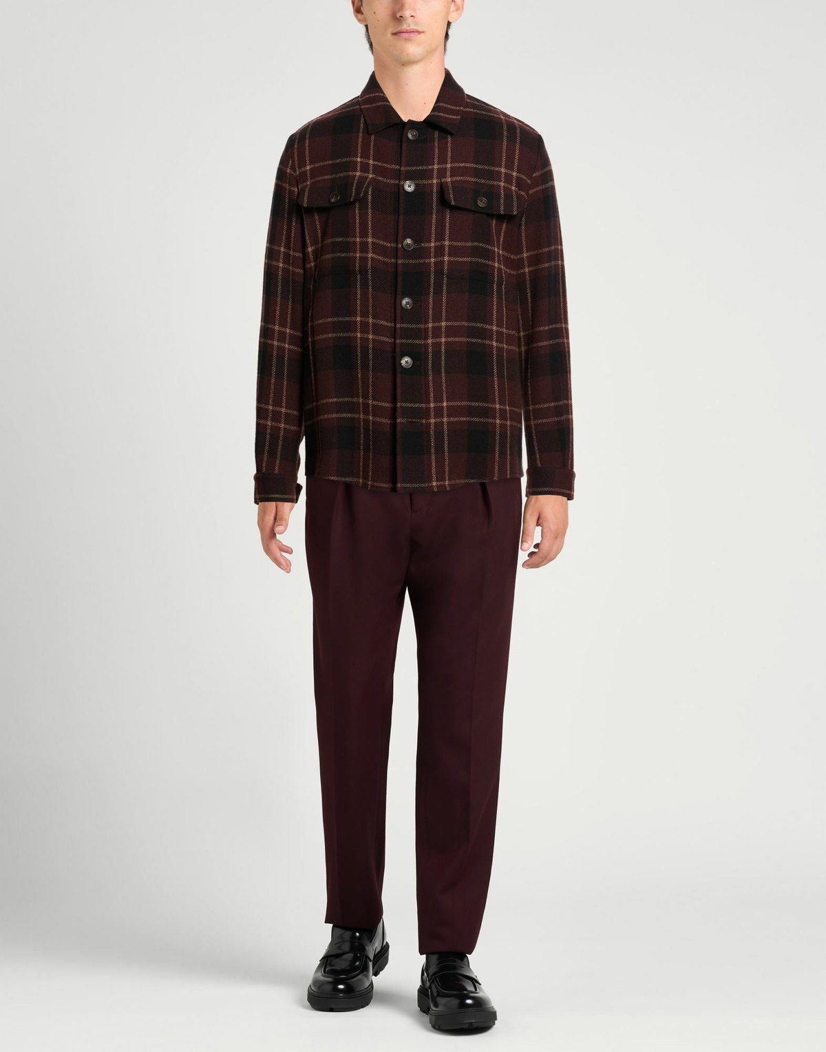 Drumohr Mens Shirt in Brown