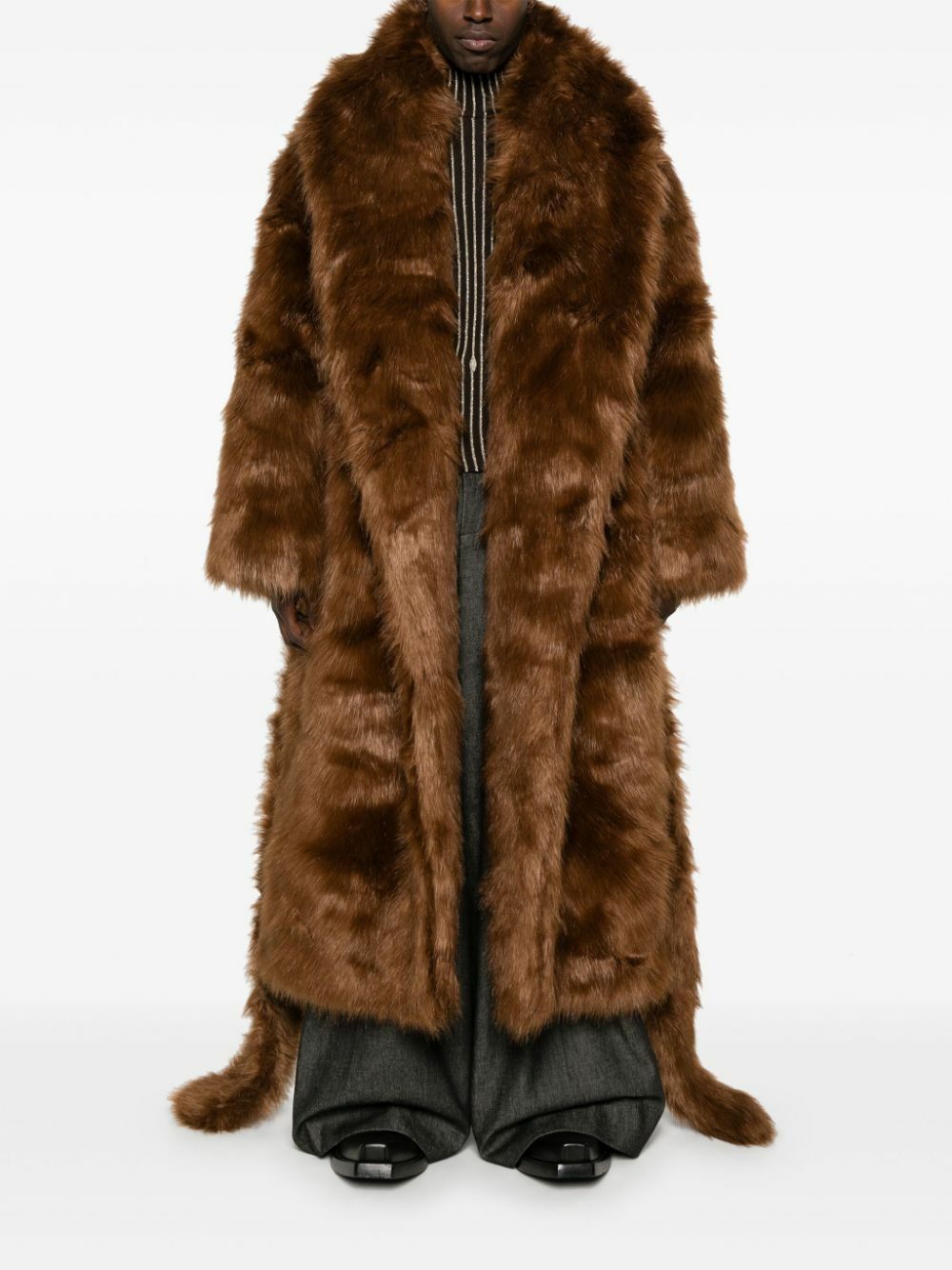 ENTIRE STUDIOS Faux-Fur Long Coat