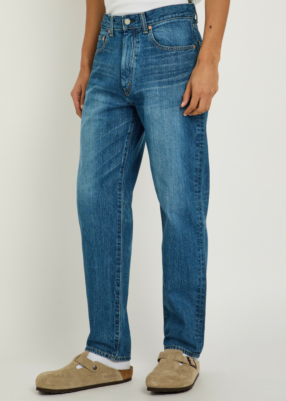 Blue Blue Relaxed Tapered-leg Jeans