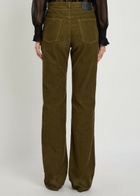 Saint Laurent Clyde Bootcut Corduroy Trousers Khaki