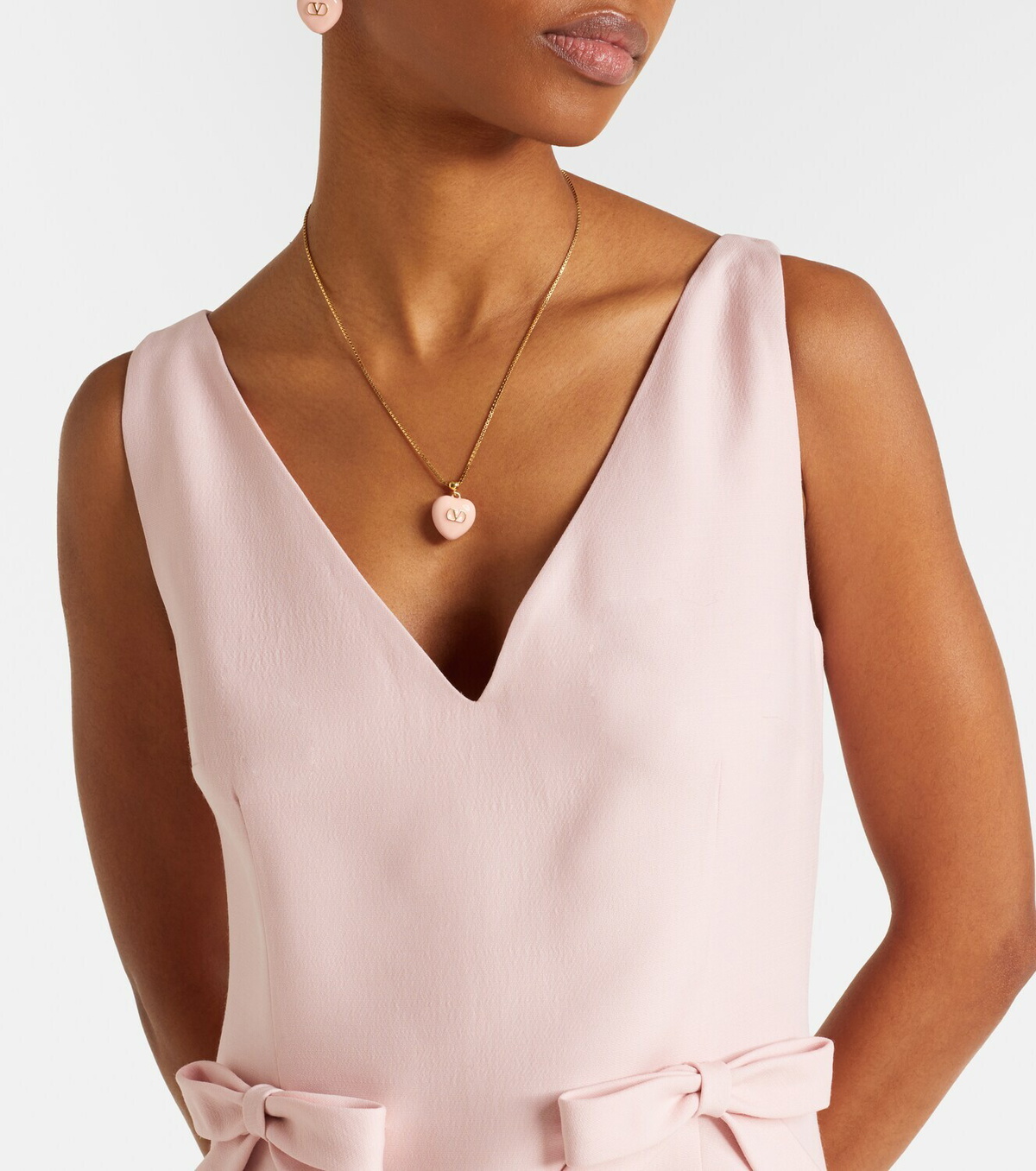 Valentino VLogo enamel pendant necklace