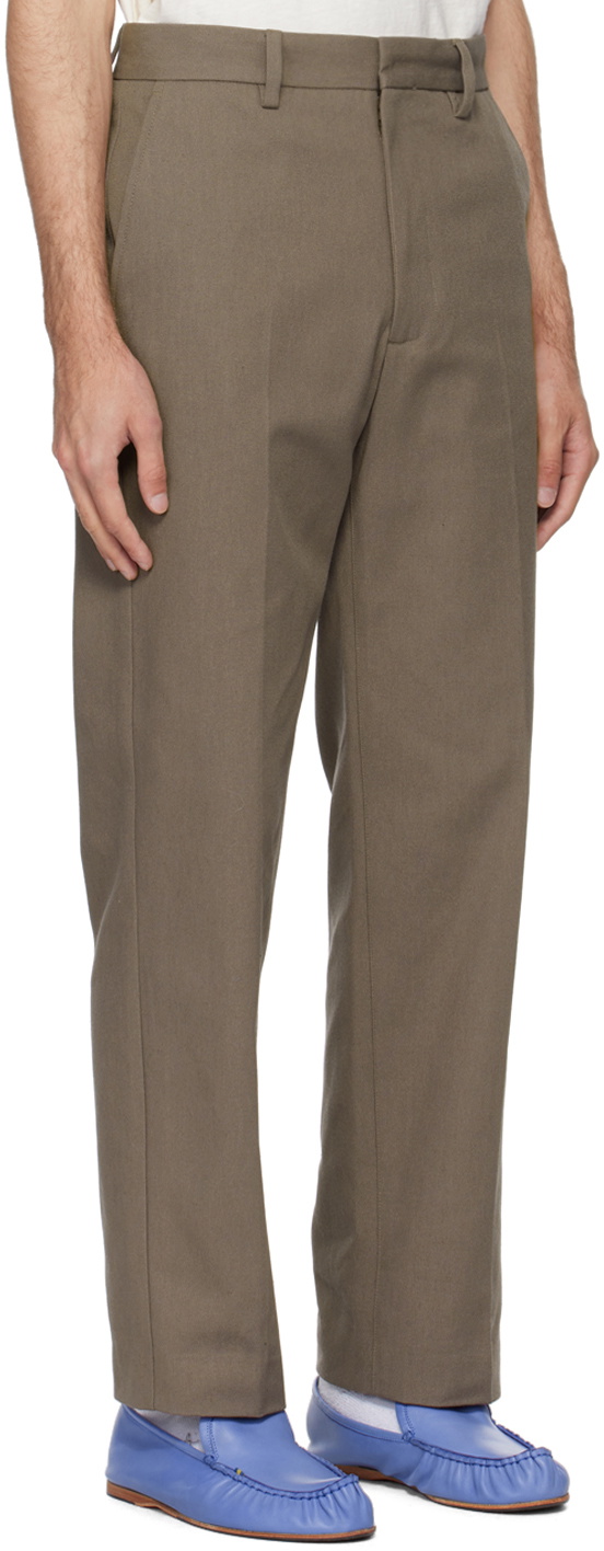 Acne Studios Taupe Creased Trousers Acne Studios