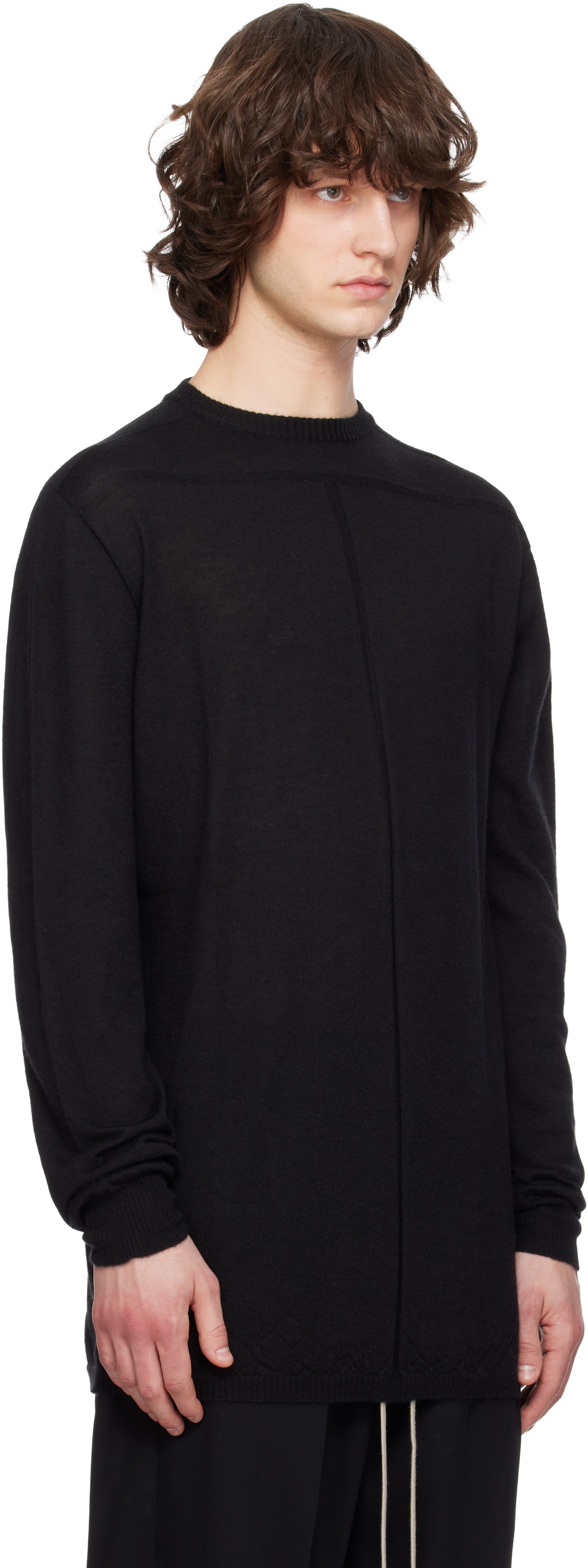 Rick Owens Black Temple Oversized Level Sweater