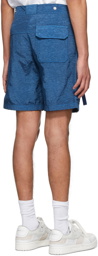 Helmut Lang Blue Military Shorts