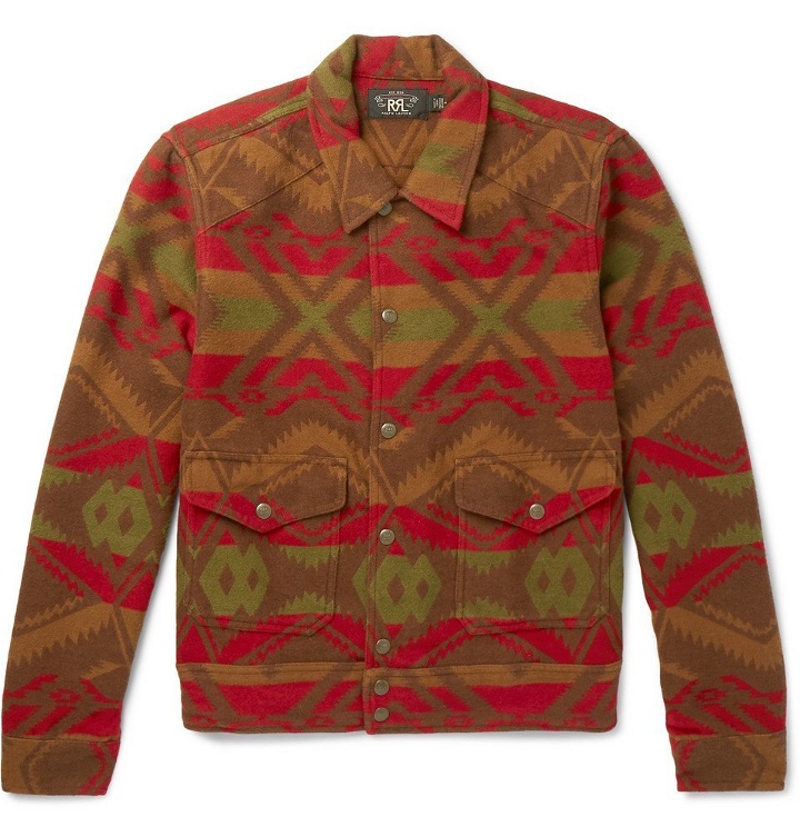 Photo: RRL - Ralston Cotton and Wool-Blend Jacquard Shirt Jacket - Men - Tan