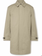 Yves Salomon - Leather-Trimmed Double-Faced Cotton-Twill Coat - Neutrals