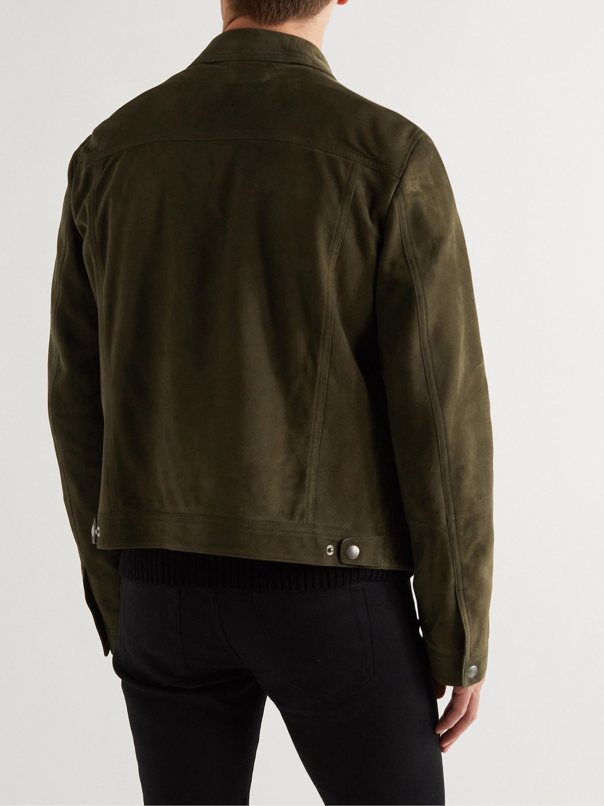 TOM FORD - Suede Overshirt - Green TOM FORD