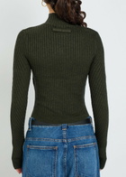 Victoria Beckham Ribbed Merino Wool top Green