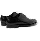 Edward Green - Chelsea Cap-Toe Burnished-Leather Oxford Shoes - Black