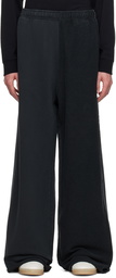 MM6 Maison Margiela Black Wide-Leg Sweatpants