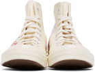 COMME des GARÇONS PLAY Off-White Converse Edition Multiple Hearts Chuck 70 High Sneakers
