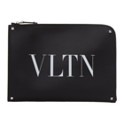 Valentino Black Valentino Garavani VLTN Rockstud Corner Pouch