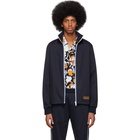 Prada Navy Piuma Stripe Track Jacket