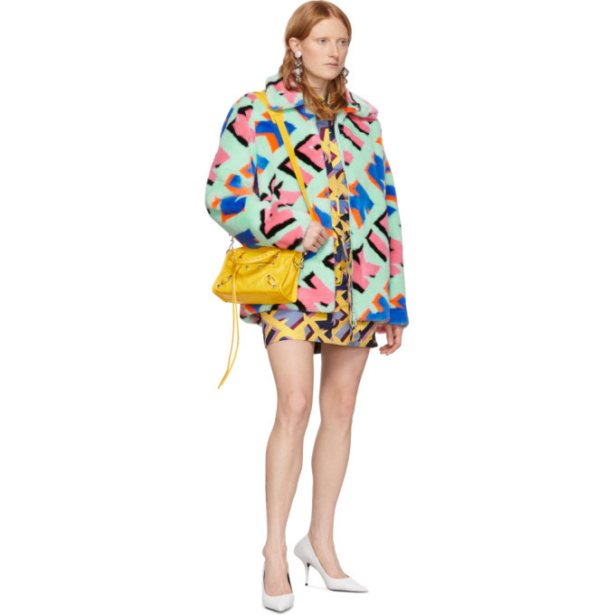Kirin Multicolor Eco-Fur Typo Jacket