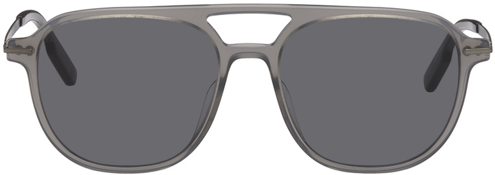 Photo: ZEGNA Gray Leggerissimo Caravan Sunglasses