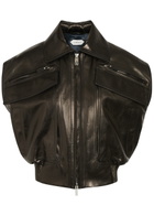 Versace Floridiana Calf Leather Vest Black