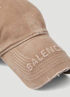 Logo Visor Baseball Cap in Brown