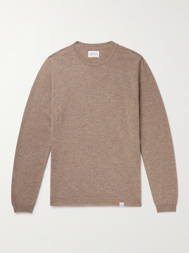 Photo: Norse Projects - Sigfred Mélange Wool Sweater - Neutrals