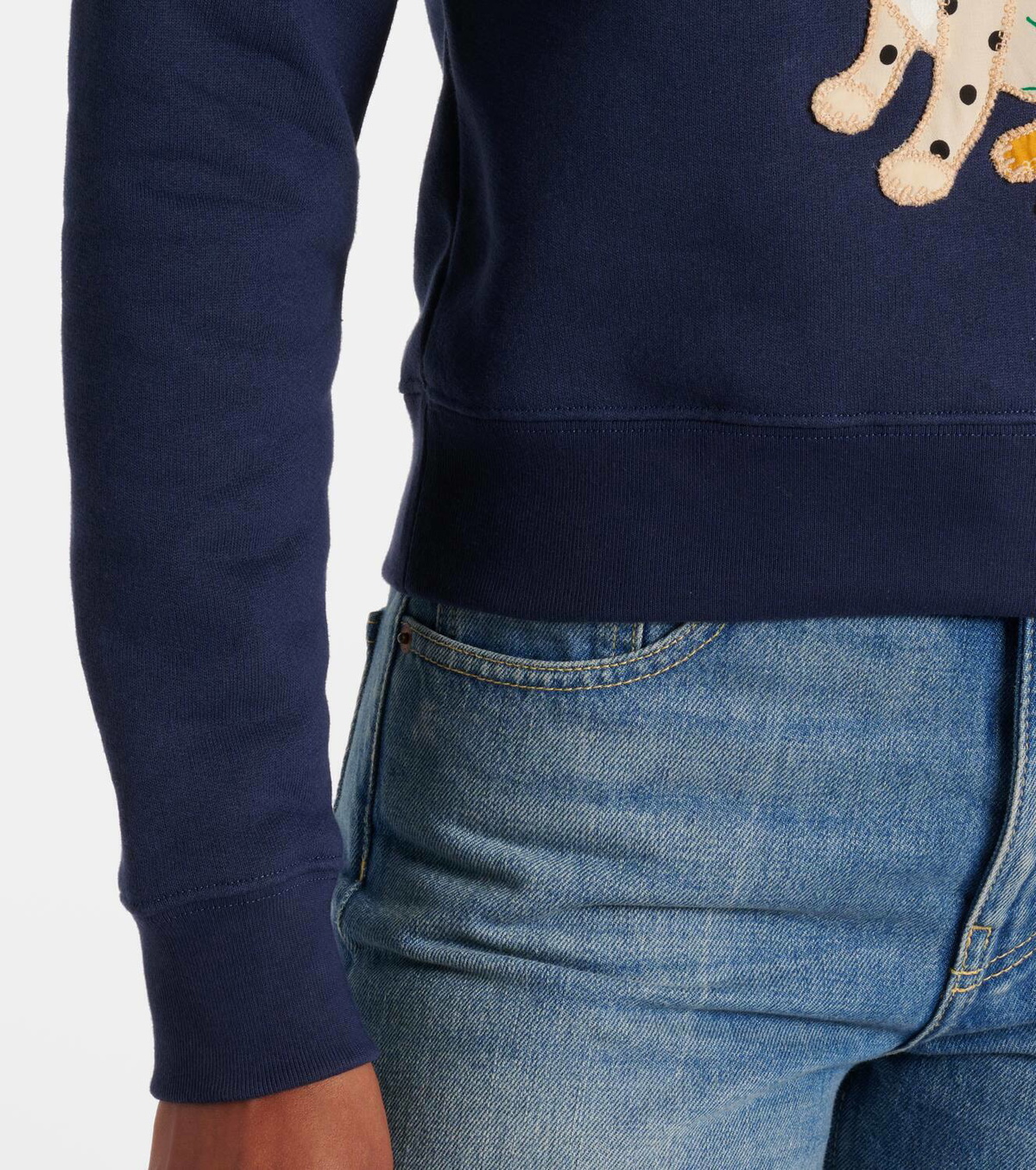Valentino Embroidered cotton jersey sweatshirt