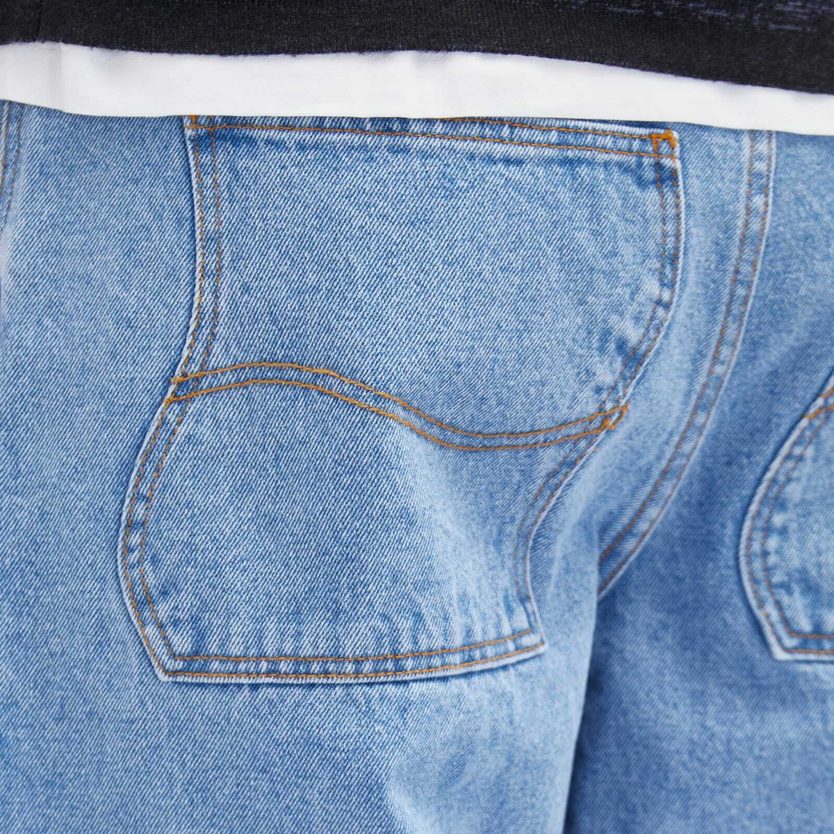 Dime Men's Classic Baggy Denim Pants in Blue Washed Dime