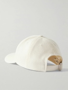 CELINE - Triomphe Logo-Embroidered Wool-Blend Baseball Cap - Neutrals