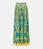 Etro Printed cotton maxi skirt