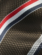 Thom Browne - Striped Silk-Piqué Jacquard Tie