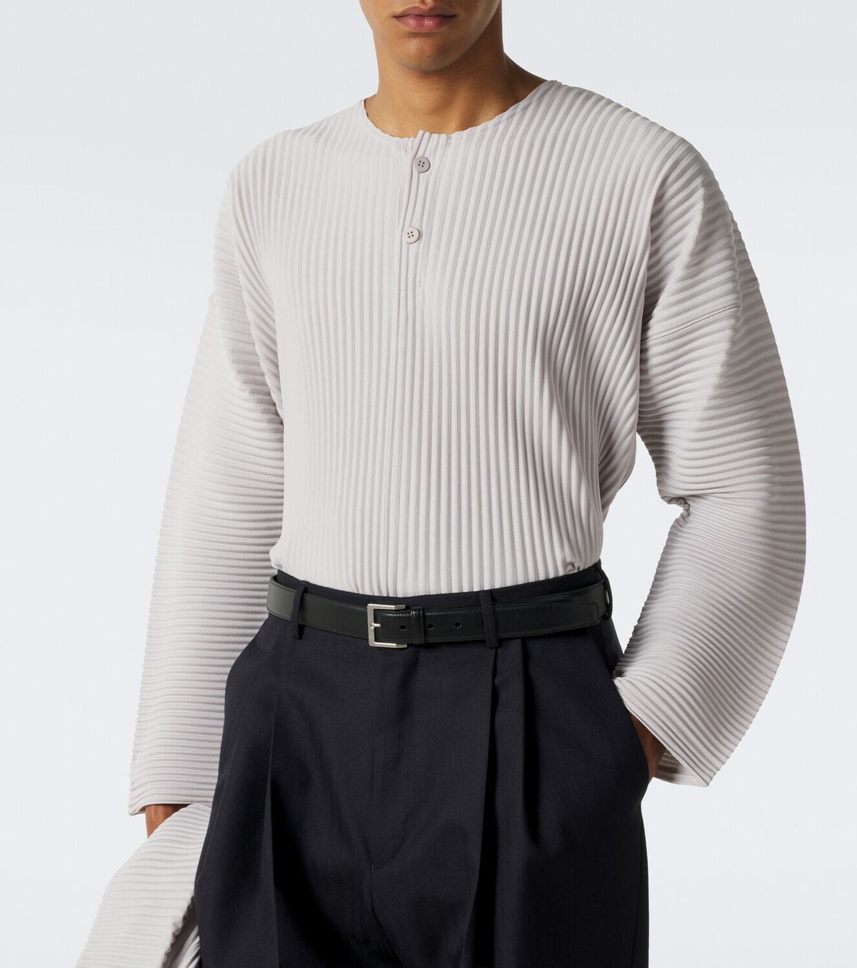 Homme Plissé Issey Miyake Monthly Colors: September pleated Henley shirt