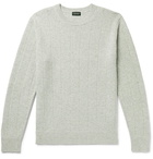 CLUB MONACO - Ribbed Mélange Wool and Cashmere-Blend Sweater - Gray