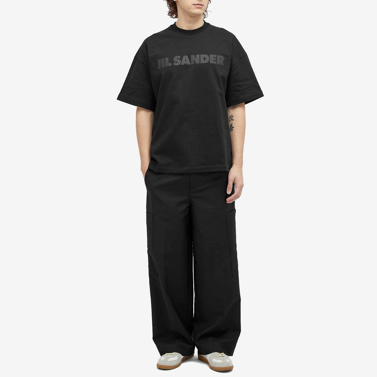 Jil Sander Men's Logo T-Shirt in Black