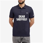 Fred Perry Men's x Corbin Shaw Dear Sheffield Polo Shirt in Navy